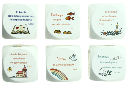 [DBL-41CJ03WT] Kinderwürfel Weiss - 39mm/farbig - mod. série A - Lumière