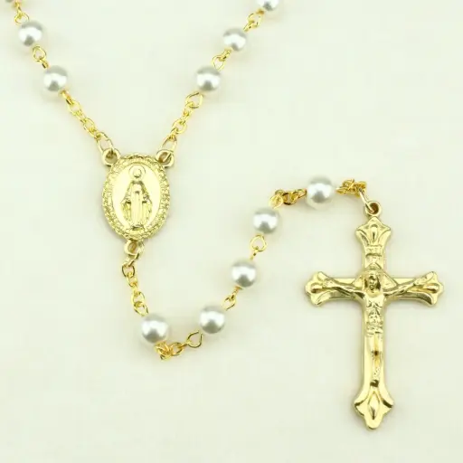 [RZK-35M005] Rosary - pearl glass (⌀6mm)