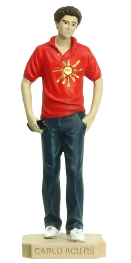 [BLD-82ACU20] Statue Hl.Acutis - Kunstharz/farbig - 20cm