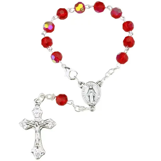 [TNT-35M007RD] Tientje - imm. cristal/rood - 6mm