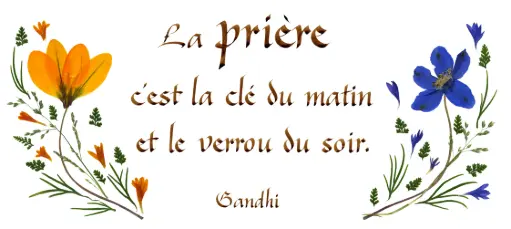 [PDO-00CFR032] Kaart serie 'Citations - Spiritualité' - 'La prière c'est la clé...' - 10,5x21cm + envel.