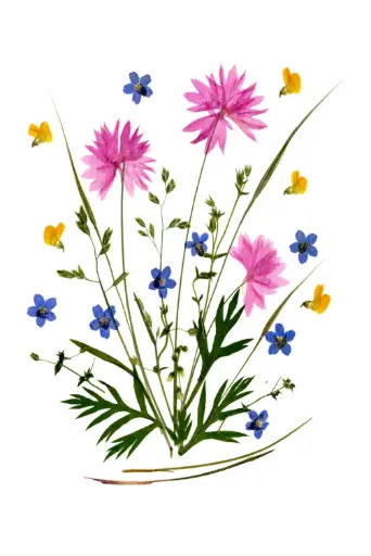 [PDO-00FL001] Dubbelkaart serie 'Fleurs séchées' - model 001 - 10x15cm + envel.
