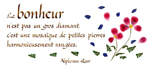 [PDO-00CFR118] Kaart serie 'Citations - Le Bonheur' - 'Le bonheur n'est pas un gros diamant...' - 10,5x21cm + envel.