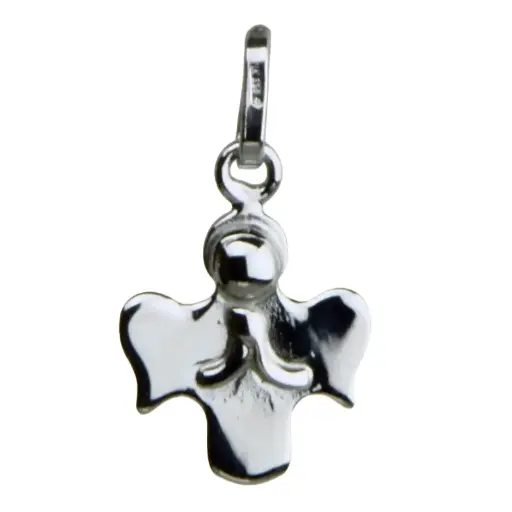 [MDZ-10ENG01] Pendant Angel - 925% Silver (Ø13mm)