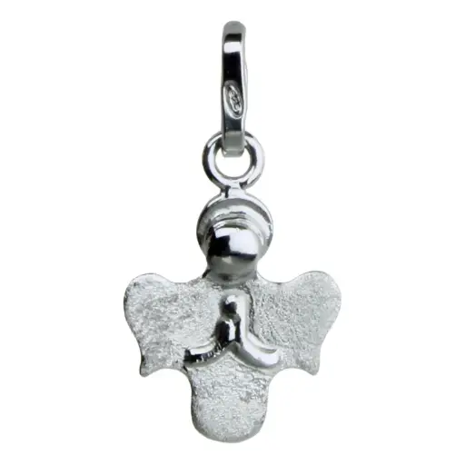 [MDZ-10ENG02] Pendant Angel - 925% Silver mat (Ø13mm)