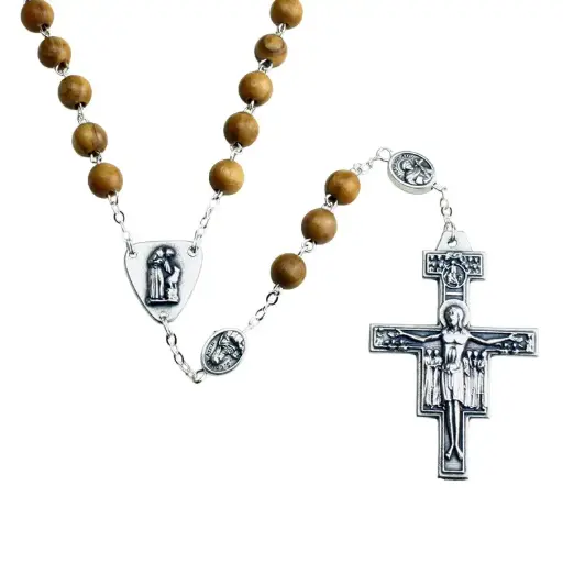 [RZK-05M05] Rosari Holy Franciscus - olivewood (Ø6mm)