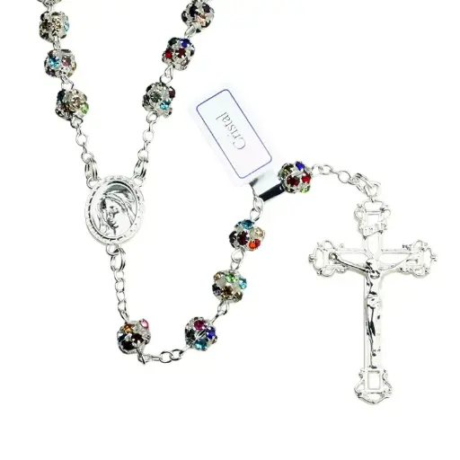 [RZK-05M10] Rosari - Swaroski - multi-color (Ø8mm)