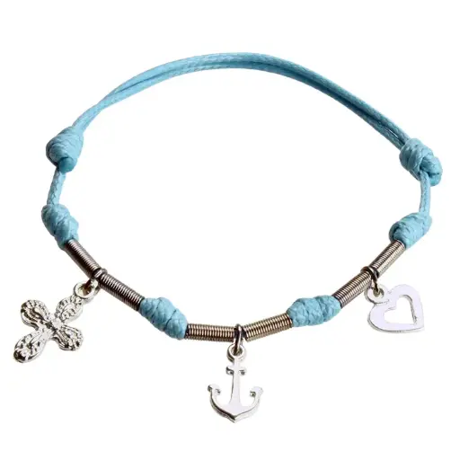 [ARM-40M02] Armband/Kordel - Glaube/Hoffung/Liebe - sortiert