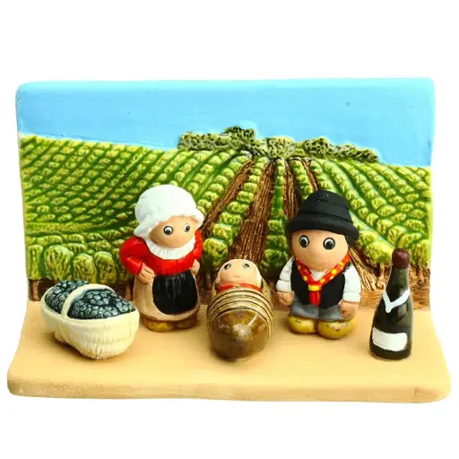 [KGR-85BOR01] Crèche du monde - "France/Bordeaux" - 7x9cm