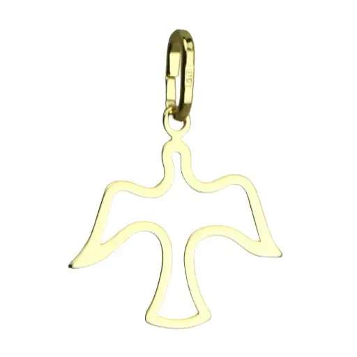 [HKP-55M01] Colombe découpé - Ag 925‰ Plaqué Or (15x18mm)