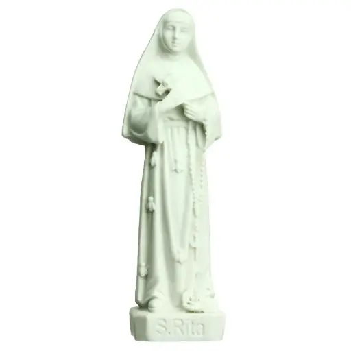 [BLD-93RBA734] Beeld H.Rita/bijen - kunsthars/wit - 12cm