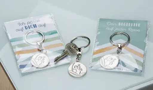 [SLH-30KRI03] KEyholder St Christopher/modern - metal/mod UMDV (90x30mm)