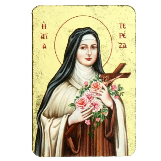 [ATM-13MGL01THE] Magnet icon/wood - 55x80mm - H. Theresa